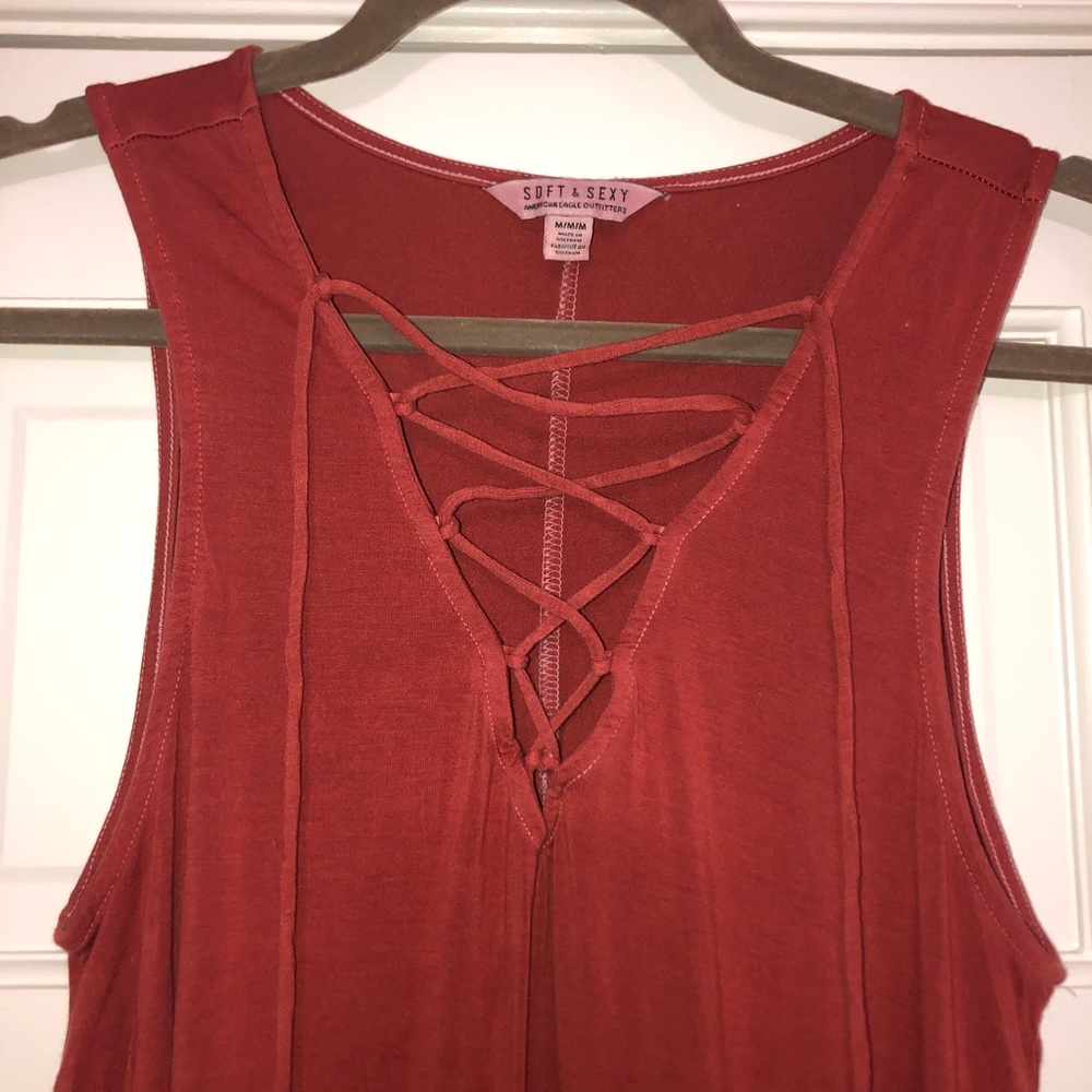 Lace Up Tank - Picture 2 of 3